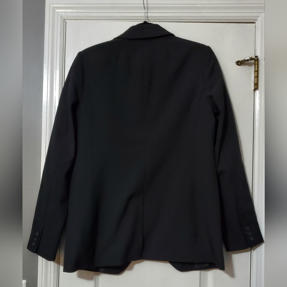 NWT Banana Republic Factory Black Sculpted Suit Blazer in Black Size 8 - Picture 5 of 7